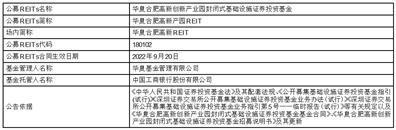 华夏合肥高新创新产业园封闭式基础设施证券投资基金关于基金原始权益人增持基金份额计划的公告