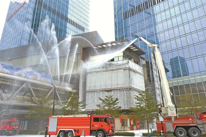 深圳消防实战演练大型城市综合体灭火救援