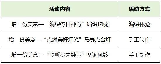 模型拼搭、编织抱枕、绿植播种……一波暖冬活动开放报名！