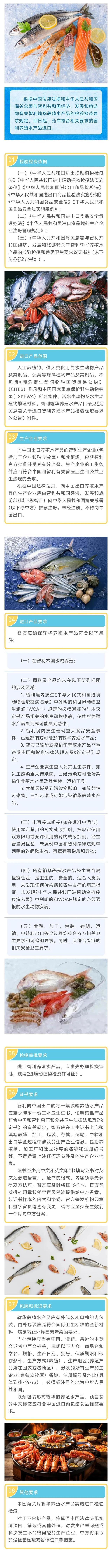 政策解读丨海关总署关于进口智利养殖水产品检验检疫要求的公告