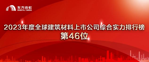 东方雨虹上榜“2023年度全球建筑材料上市公司综合实力排行榜”