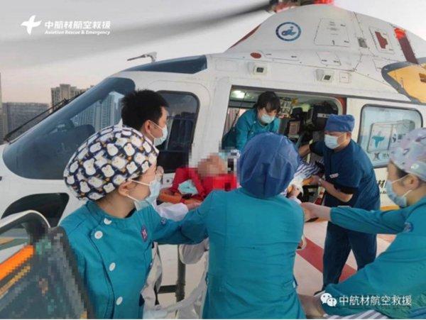 跨越350公里！中航材航空救援医疗直升机成功转运68岁重度肺炎患者