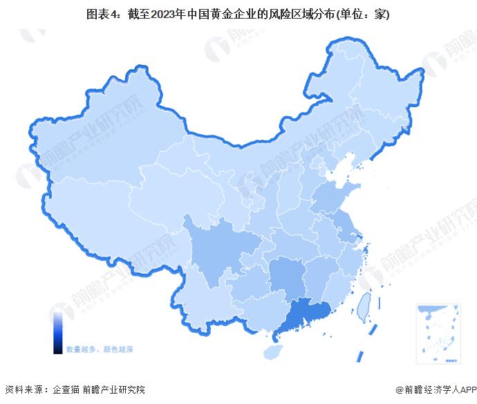 收藏！2024年中国黄金企业大数据竞争格局(附企业分布、风险分布、投融资集中度等)