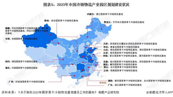 2023年中国农产品冷链物流基础设施区域建设情况 新疆新建骨干冷链物流基地数量较多【组图】