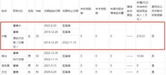 中银证券董事长宁敏年薪219.21万 但没公司资管总监赵青伟高