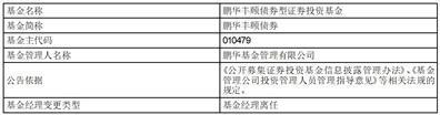 鹏华基金管理有限公司关于基金经理恢复履行职责的公告