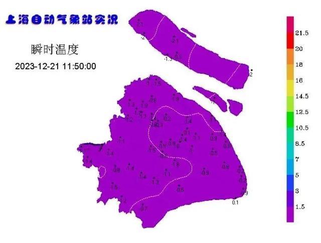 气温图都冻紫了！今天市区最低温零下4度，周末还能出门吗？