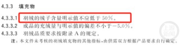 网购500多元羽绒服含绒仅13克？专家：新国标要看绒子含量