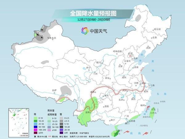 元旦前两股冷空气来袭气温波动式回升 全国大部降水稀少