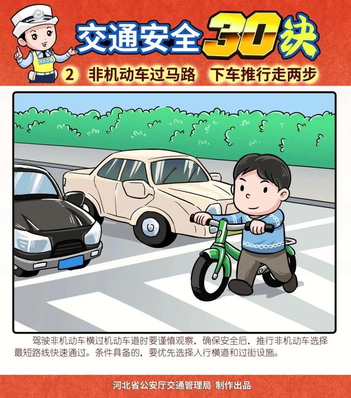 看漫画学安全 河北交警《道路交通安全三十诀》连载