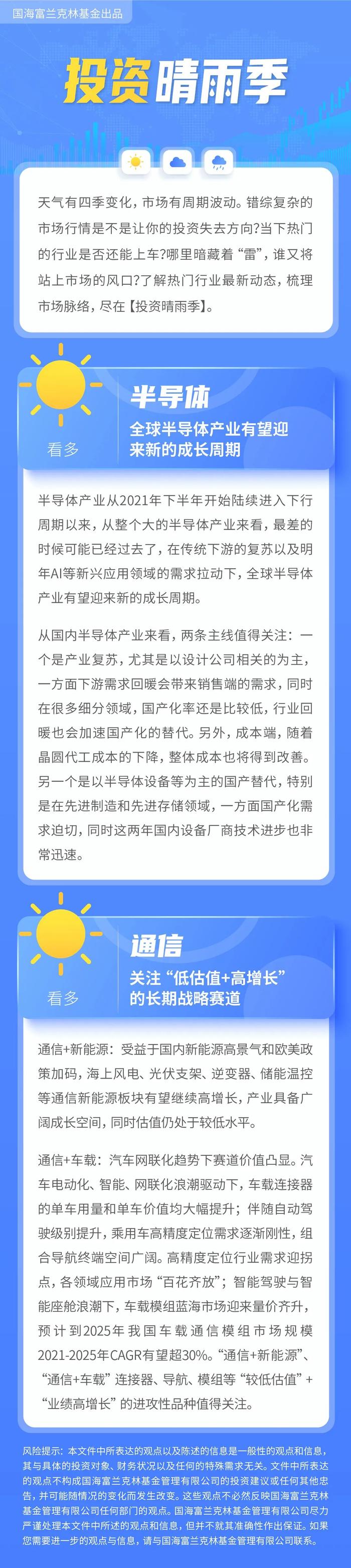 投资晴雨季 | 全球半导体产业有望迎来新的成长周期