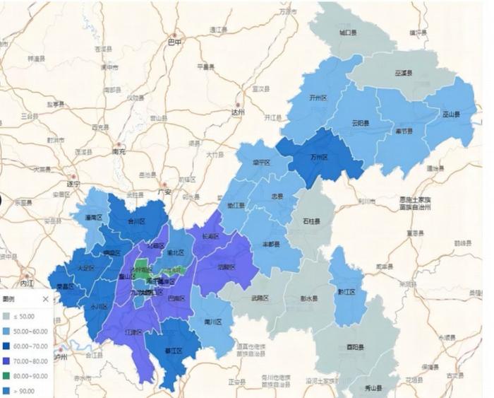 重庆2023年度区县科技竞争力出炉 渝北九龙坡江北排名前三