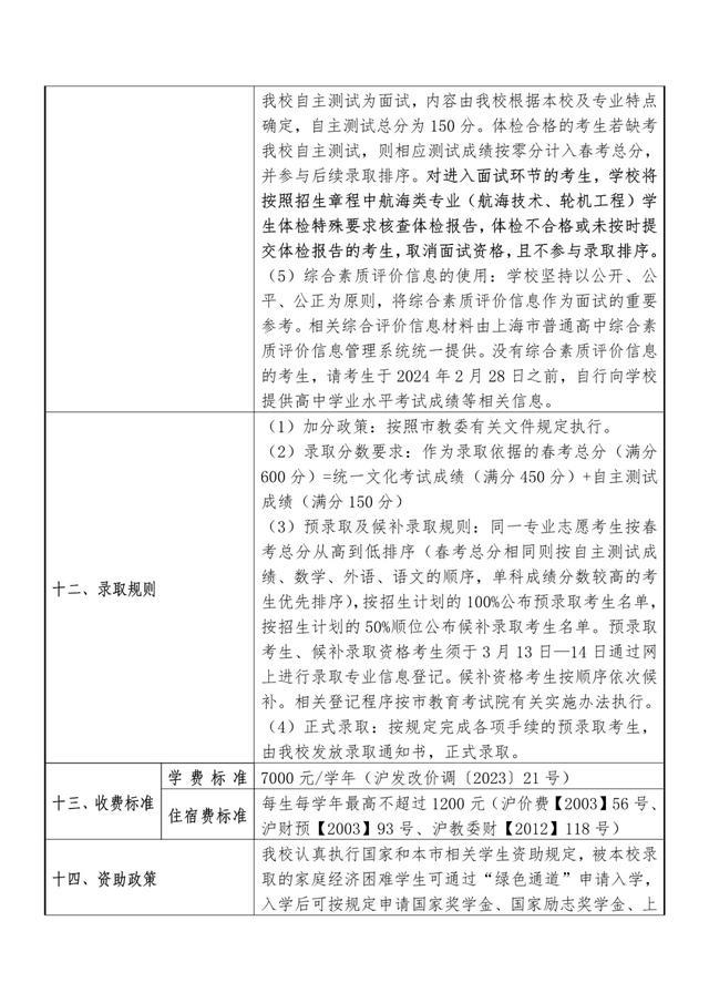 2024年春考26所高校招生章程公布→