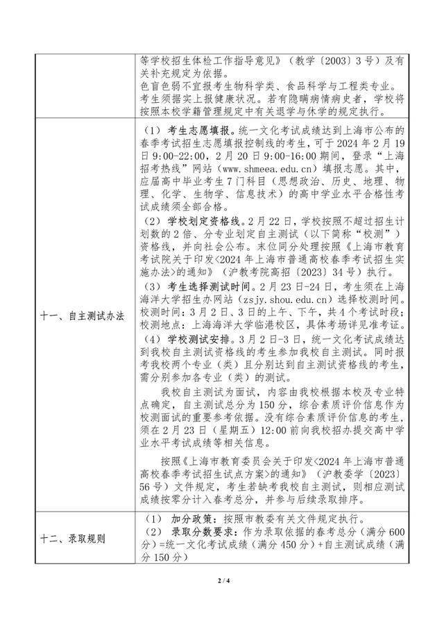 2024年春考26所高校招生章程公布→