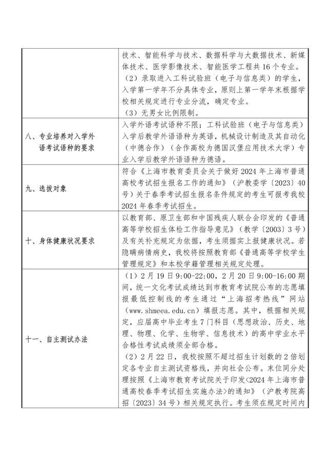 2024年春考26所高校招生章程公布→