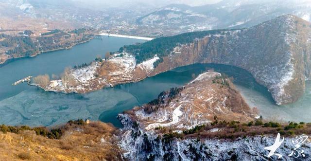 章丘垛庄百丈崖水库，雪后格外妖娆