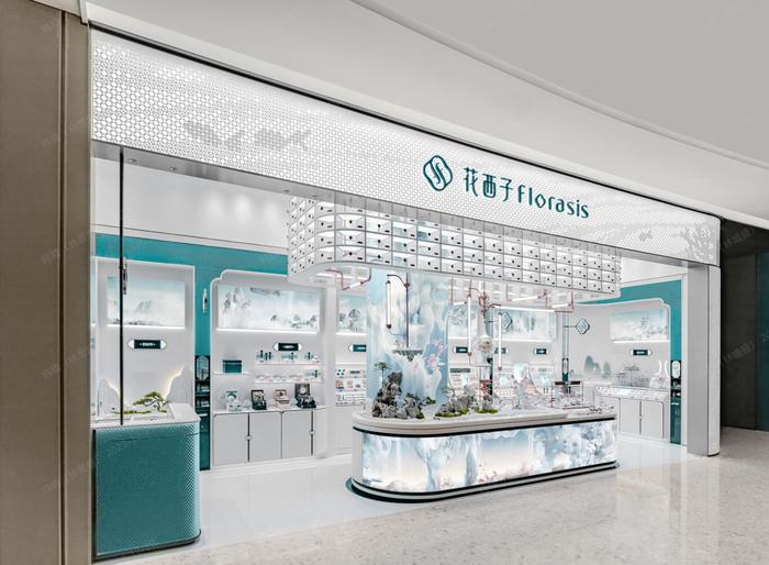 图:花西子cdf三亚国际免税城店,位处C区全球美妆广场一层