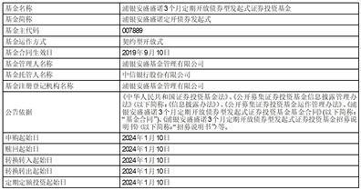 浦银安盛盛诺3个月定期开放债券型发起式证券投资基金2024年度第一次开放日常申购、赎回、转换及定期定额投资业务的公告