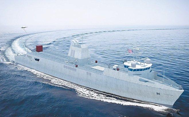 美海军大型无人水面舰艇(LUSV)概念图