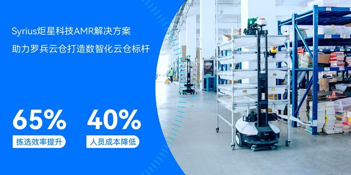 拣选效率提升65%，人员成本降低40%，Syrius炬星科技助力罗兵云仓“降本增效”