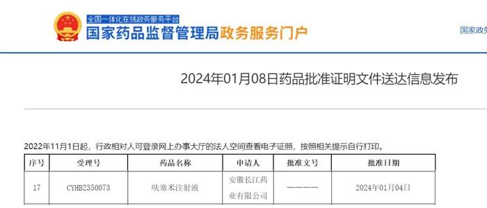 喜报丨百诚医药权益类产品呋塞米注射液获批