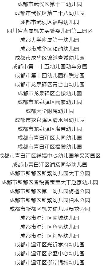 成都这86所幼儿园被评为一级园！快来看看有你家附近的吗？