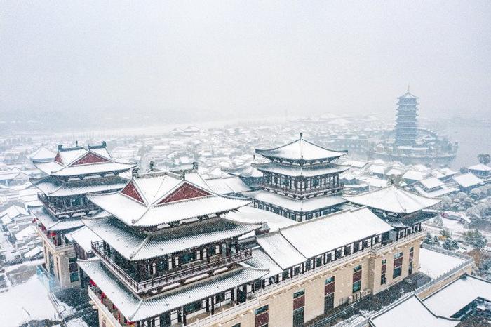 航拍 | 高清壁纸！雪中长沙如诗画