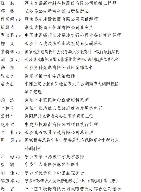 2023年度长沙市青年文明号、青年岗位能手、青年安全生产示范岗、青年突击队建功行动拟表彰名单公示