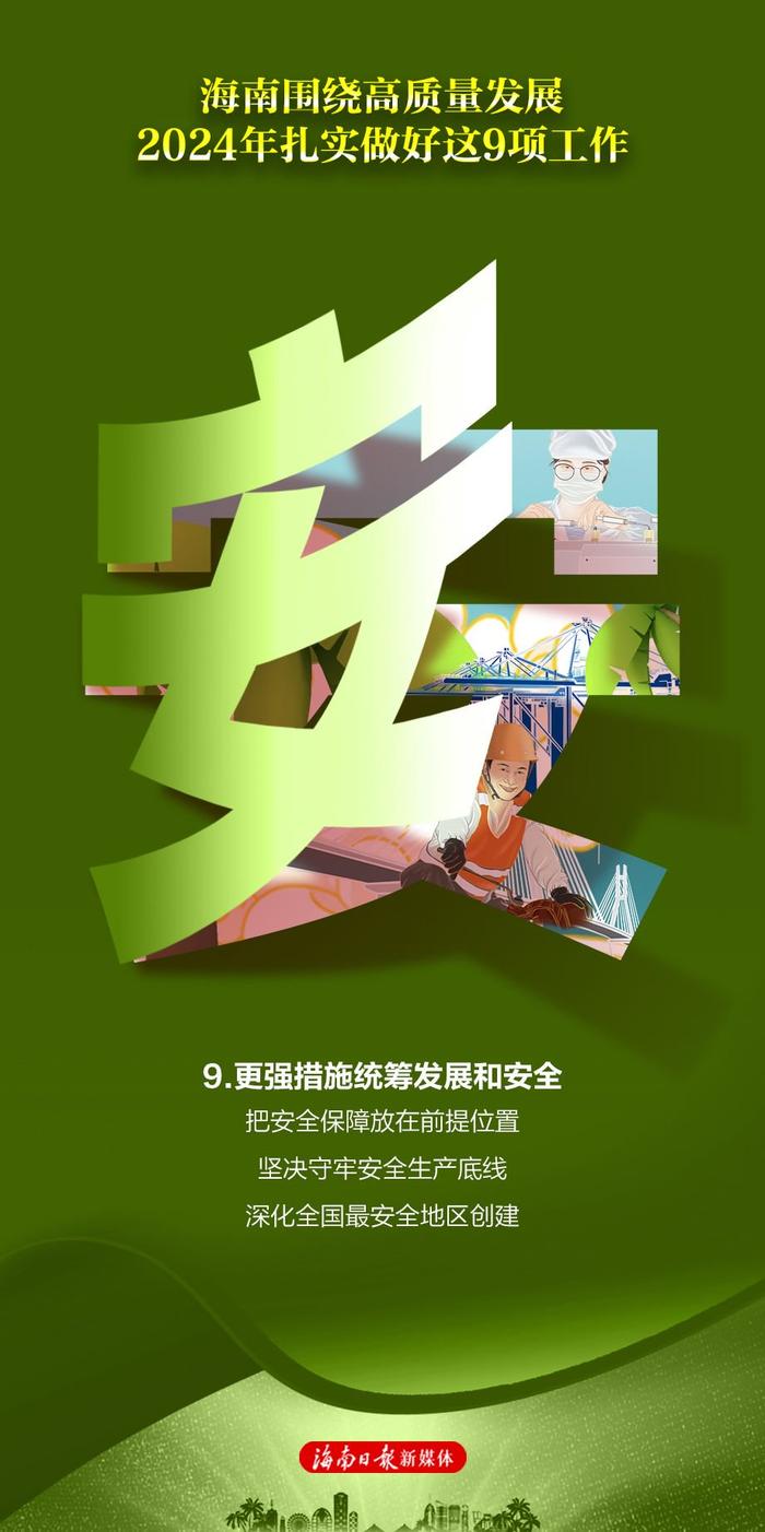 一组创意字带你读懂2024年海南高质量发展9项工作