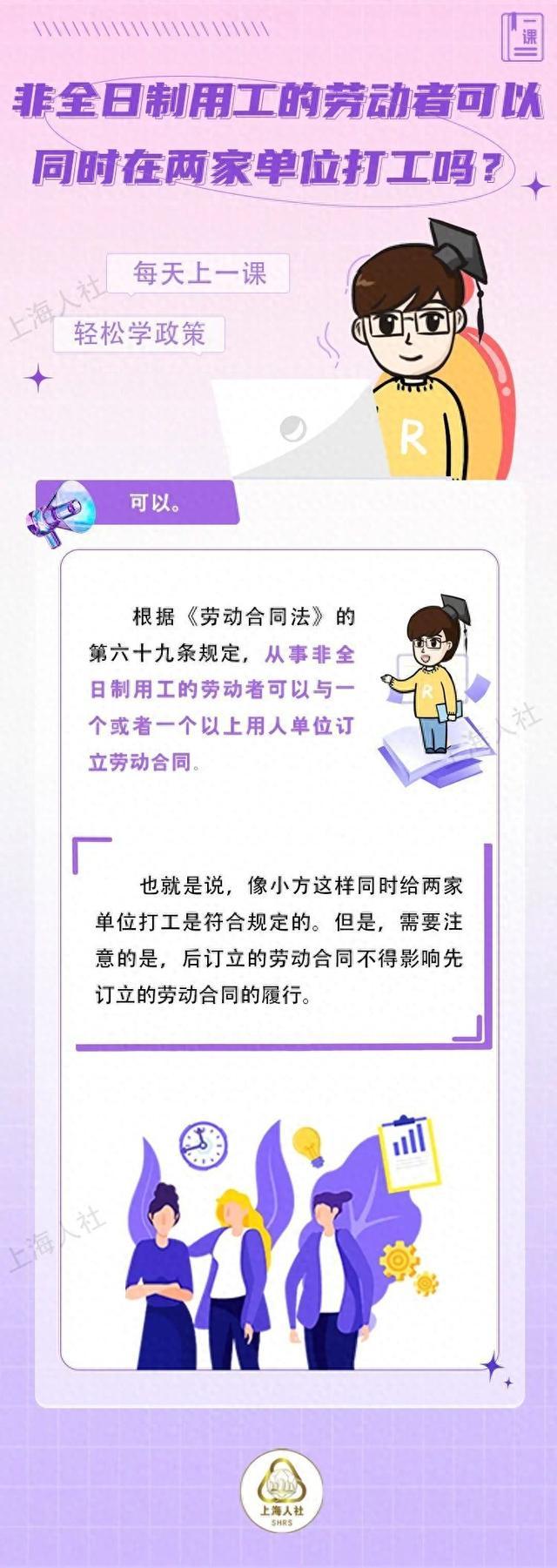 非全日制用工的劳动者可以同时在两家单位打工吗？