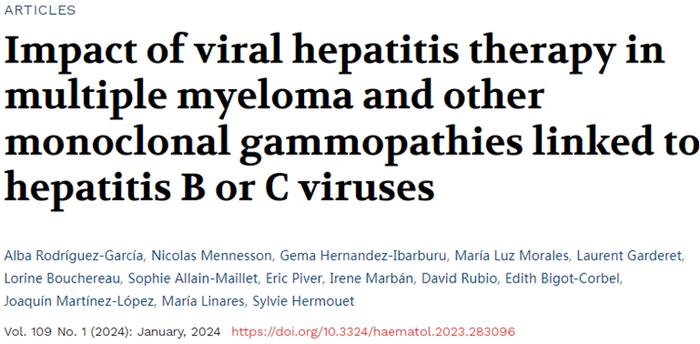 Haematologica｜新研究表明HBV和HCV感染是多发性骨髓瘤的病因之一