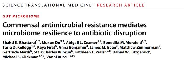 你体内的强大战斗力——Science子刊揭示肠道微生物组如何响应并适应抗生素暴露