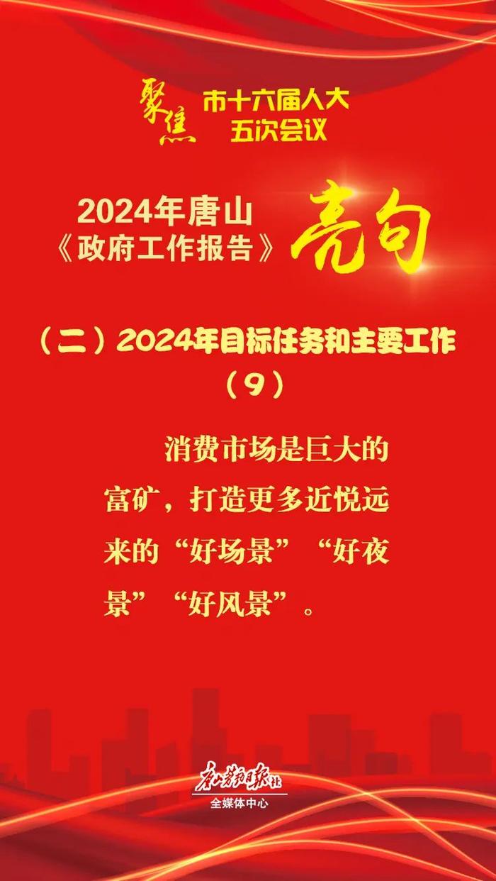 振奋又暖心！2024年唐山市《政府工作报告》亮句来啦！