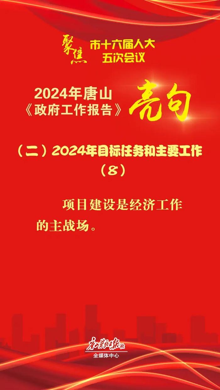 振奋又暖心！2024年唐山市《政府工作报告》亮句来啦！