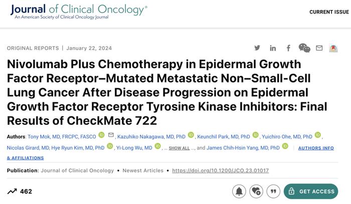 最新报道：EGFR靶向药耐药之后，打化疗的基础上加上PD-1并不能延迟病情进展！