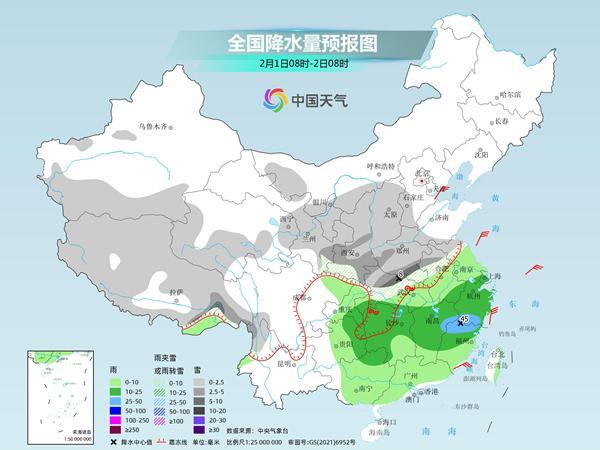 中东部今冬来最大范围雨雪过程今起开启 冻雨范围大时间长