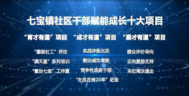 社工们讲述的故事里，藏着哪些治理密码？七宝镇发布社区干部赋能成长十大项目