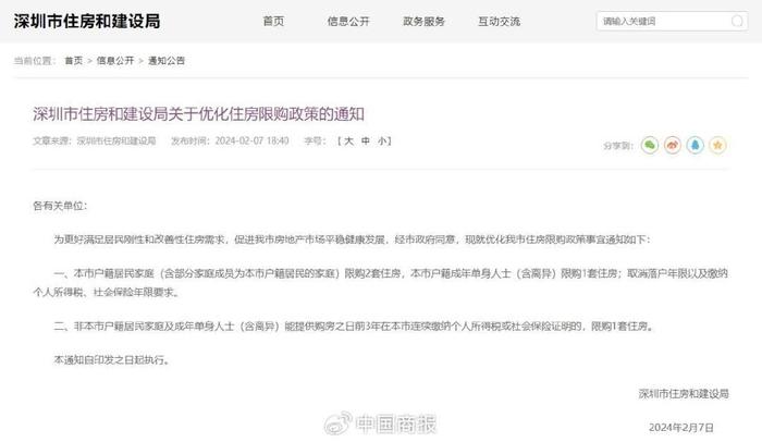 深圳也宣布了！春节前一线城市集中松绑楼市限购，什么信号？
