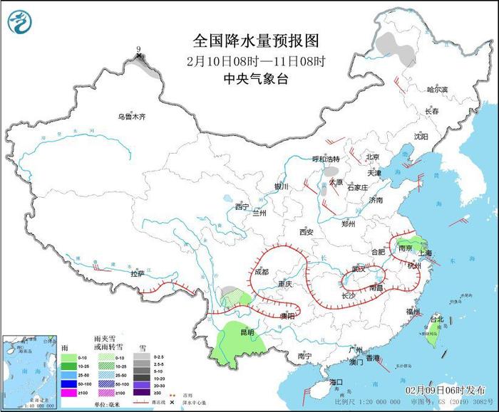 全国大部天气晴好气温回升，华北苏皖等地有大雾天气