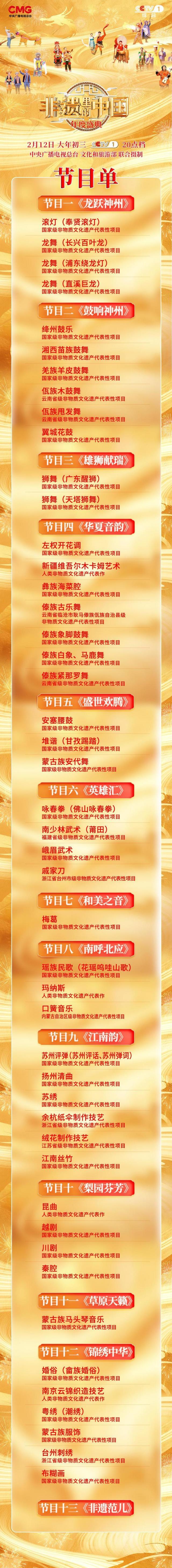 《非遗里的中国》新春年度盛典今晚开播