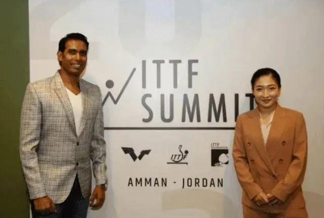 印度乒乓球名将阿昌塔与中国乒乓球名将刘诗雯同时当选为国际乒联(ITTF)运动员委员会主席