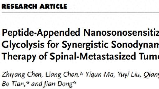肺癌脊柱转移免疫治疗有了新策略，中山医院团队研发一种新型纳米颗粒改善疗效