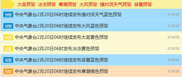 六预警齐发！全国大范围雨雪冰冻来袭，部分地区降温可达20℃以上，武汉铁路紧急公告