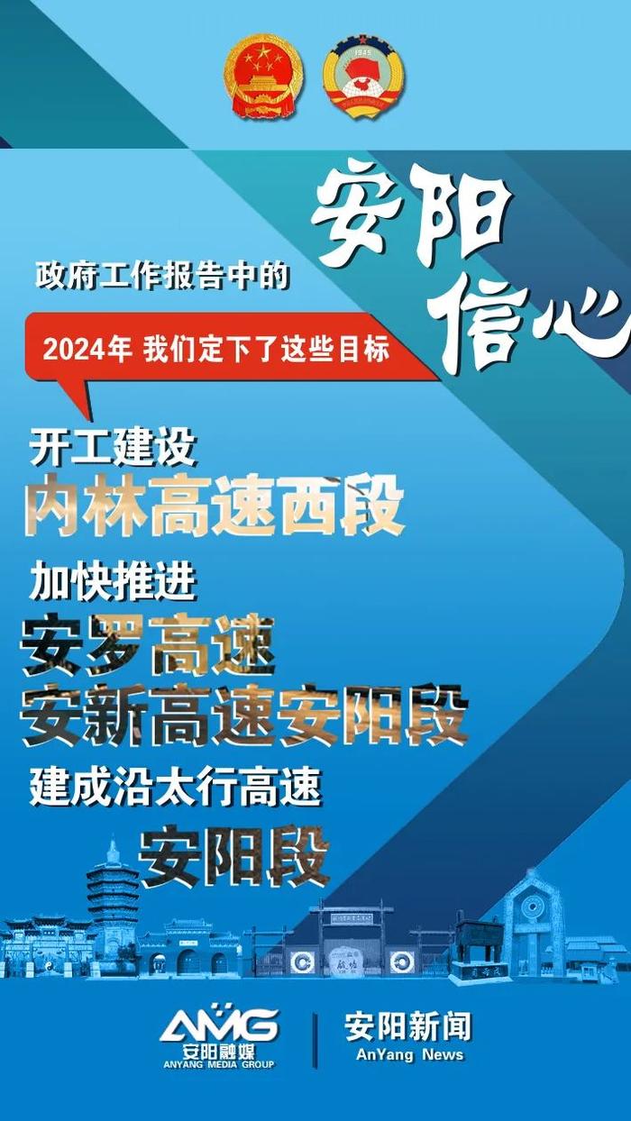 ​政府工作报告中的安阳信心！2024年，我们定下了这些目标