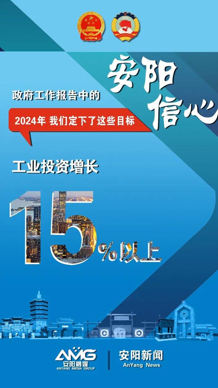 ​政府工作报告中的安阳信心！2024年，我们定下了这些目标