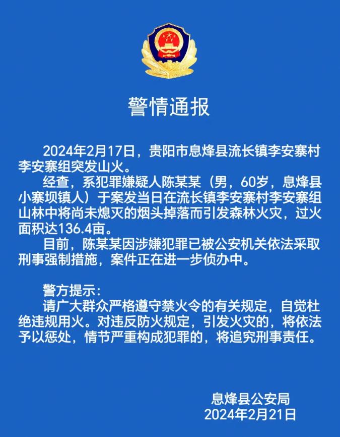 贵州221起森林火情，全部扑灭！一天内6次通报，10人被警方处置！原因都是……