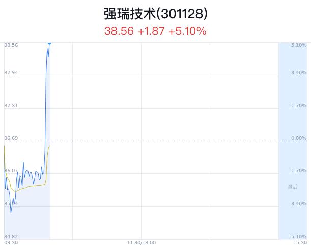 强瑞技术盘中大涨5.10% 股价创1月新高