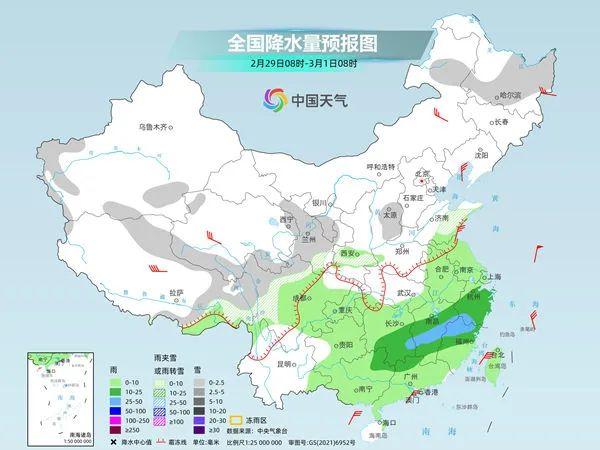 最新天气！中东部雨雪将增多增强，南方多地湿冷延续至3月初……