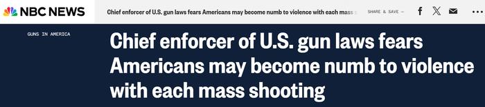 【世界说】美国枪支执法机构负责人：美国人或随着每一起大规模枪击的发生而对暴力麻木不仁
