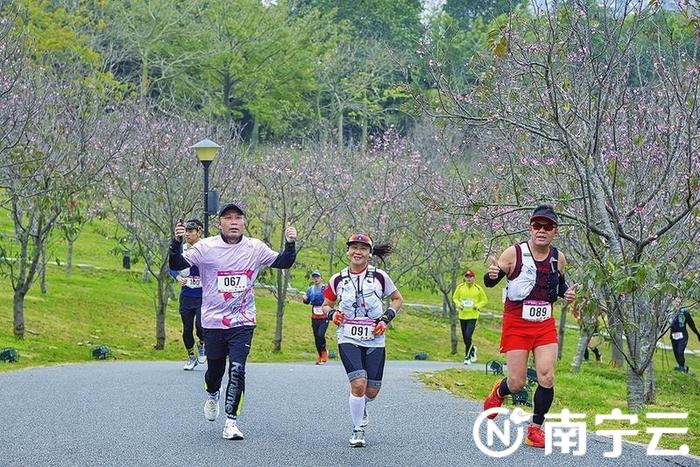 南宁青秀山花季跑山赛开跑 近千名选手龙年初春“上春山”